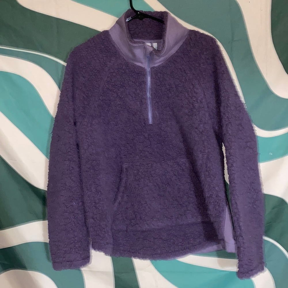 Fluffy purple jacket
